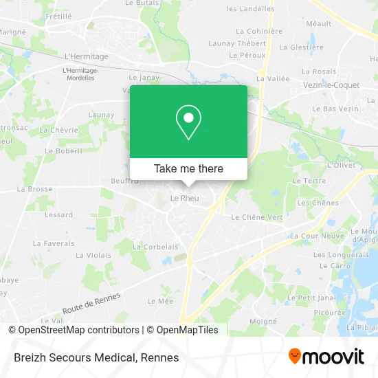 Breizh Secours Medical map