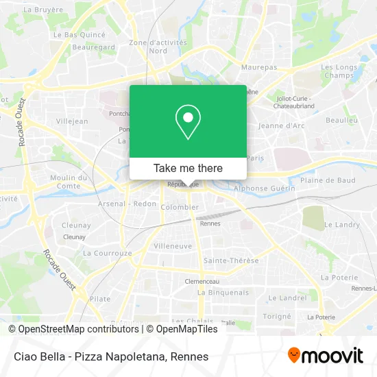 Ciao Bella - Pizza Napoletana map