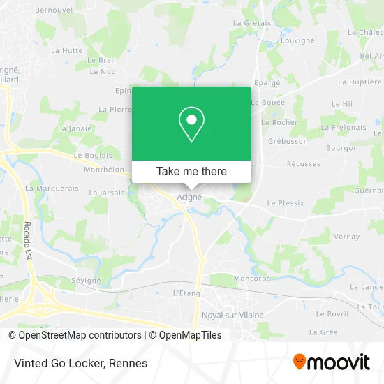 Vinted Go Locker map