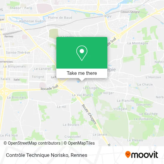 Contrôle Technique Norisko map