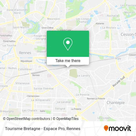 Tourisme Bretagne - Espace Pro map