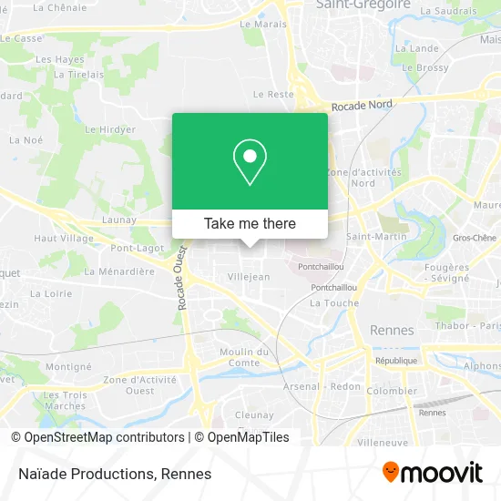 Naïade Productions map