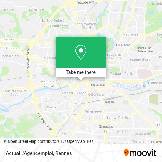 Actual L'Agencemploi map