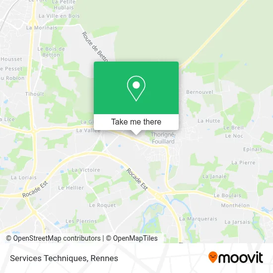 Services Techniques map