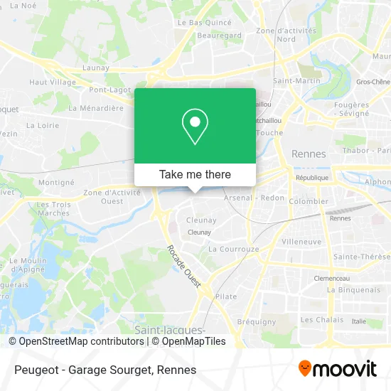 Peugeot - Garage Sourget map