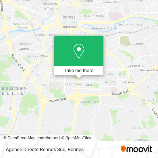 Agence Directe Rennes Sud map