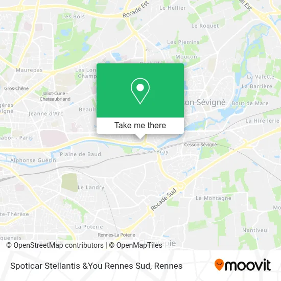 Spoticar Stellantis &You Rennes Sud map