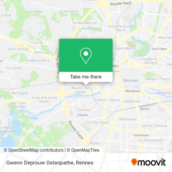 Gwenn Deprouw Osteopathe map