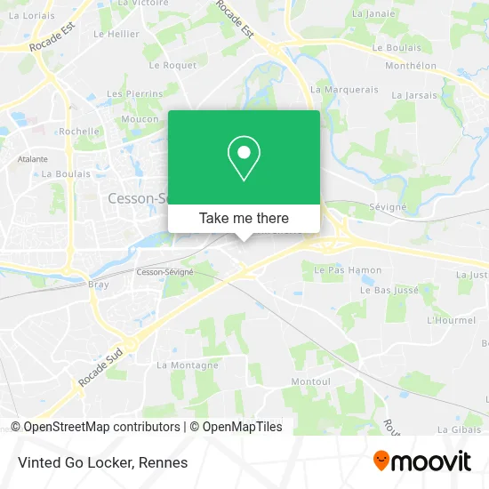 Vinted Go Locker map