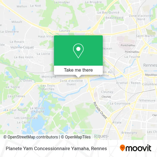 Planete Yam Concessionnaire Yamaha map