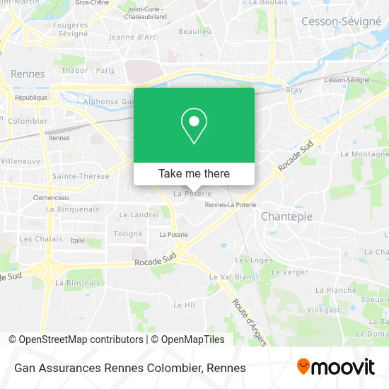 Gan Assurances Rennes Colombier map