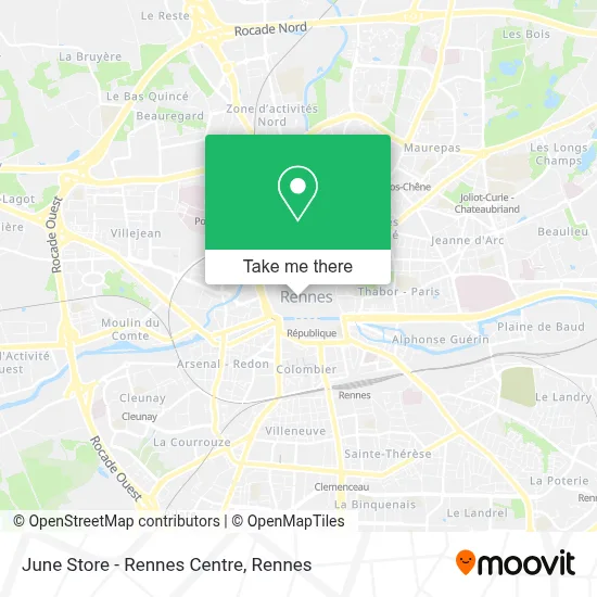 Mapa June Store - Rennes Centre