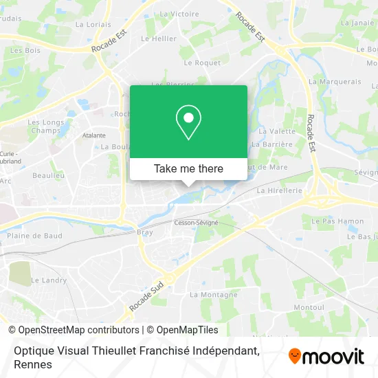 Optique Visual Thieullet Franchisé Indépendant map