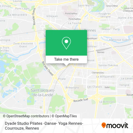 Dyade Studio Pilates -Danse- Yoga Rennes-Courrouze map