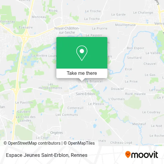 Espace Jeunes Saint-Erblon map