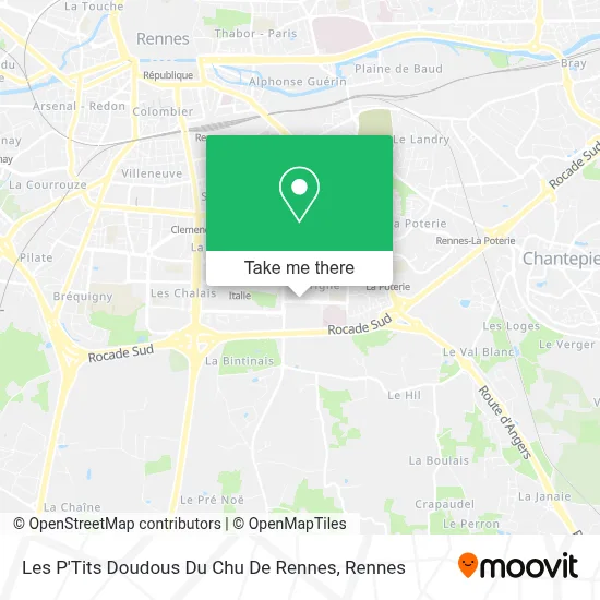 Les P'Tits Doudous Du Chu De Rennes map
