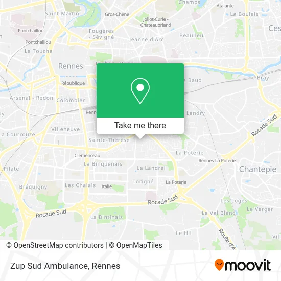 Zup Sud Ambulance map