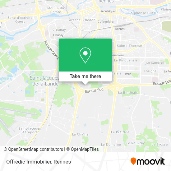 Offrédic Immobilier map