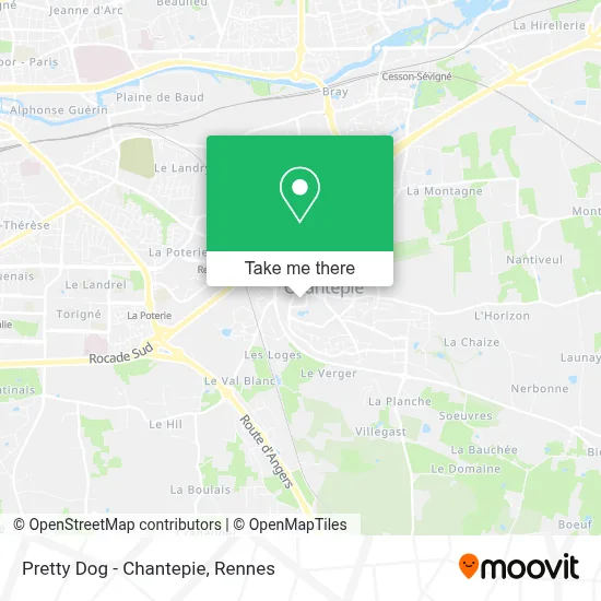 Pretty Dog - Chantepie map