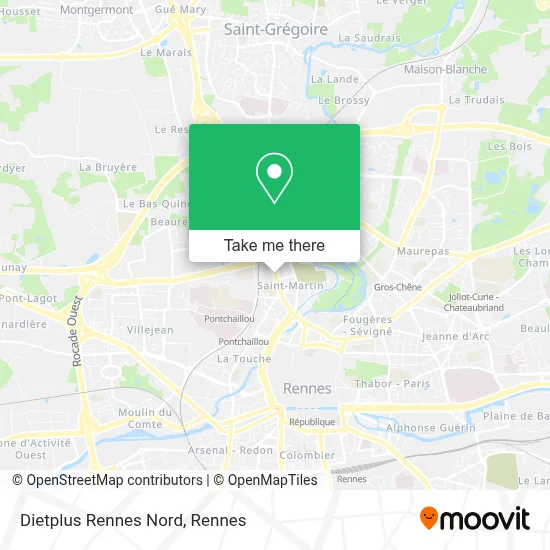 Dietplus Rennes Nord map