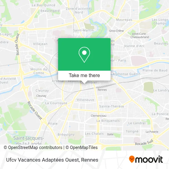 Ufcv Vacances Adaptées Ouest map