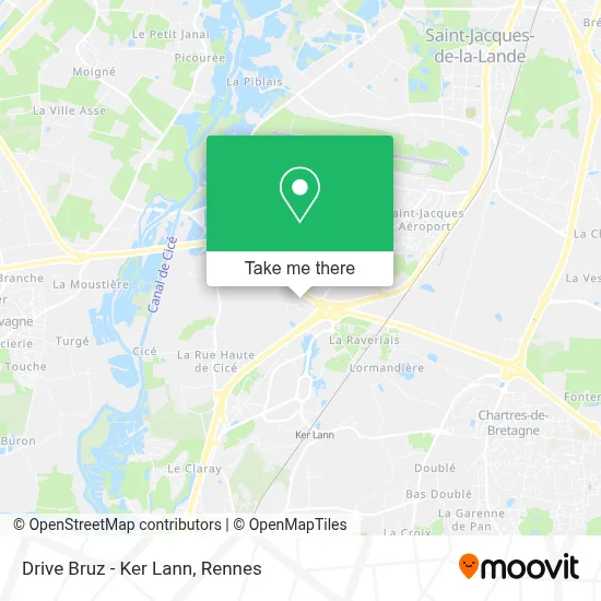 Drive Bruz - Ker Lann map
