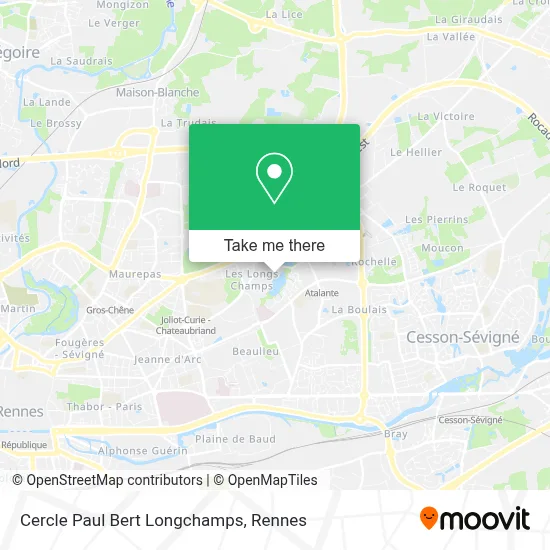 Cercle Paul Bert Longchamps map