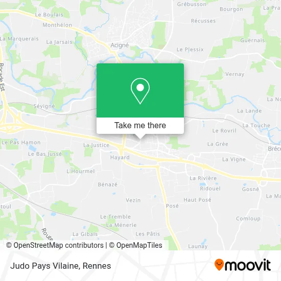 Judo Pays Vilaine map