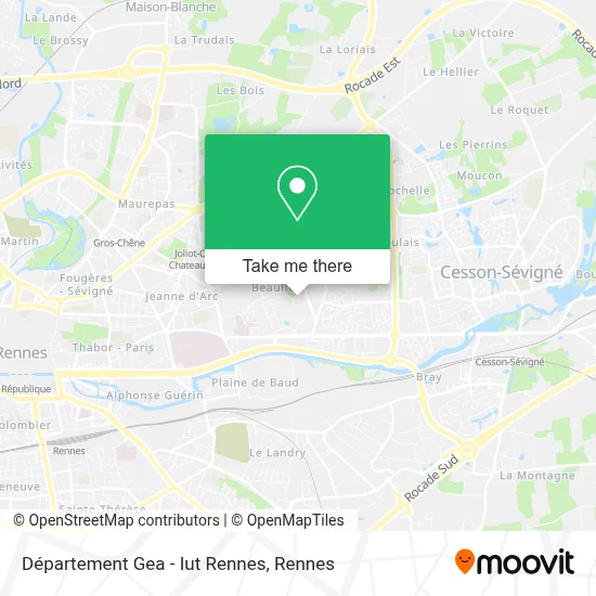 Département Gea - Iut Rennes map
