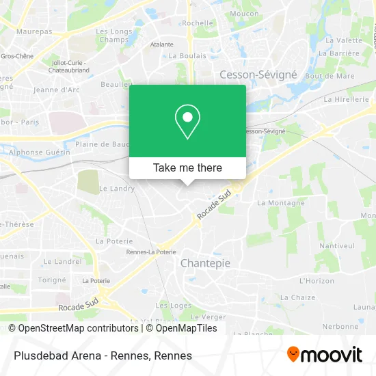 Plusdebad Arena - Rennes map