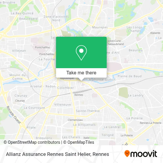 Allianz Assurance Rennes Saint Helier map