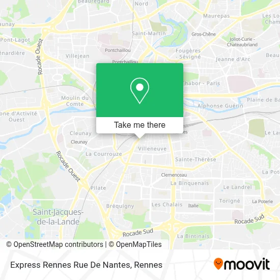 Express Rennes Rue De Nantes map