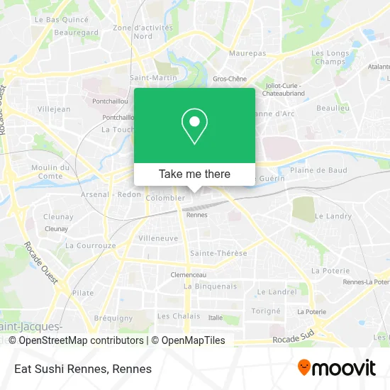 Mapa Eat Sushi Rennes