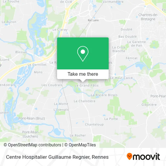 Centre Hospitalier Guillaume Regnier map