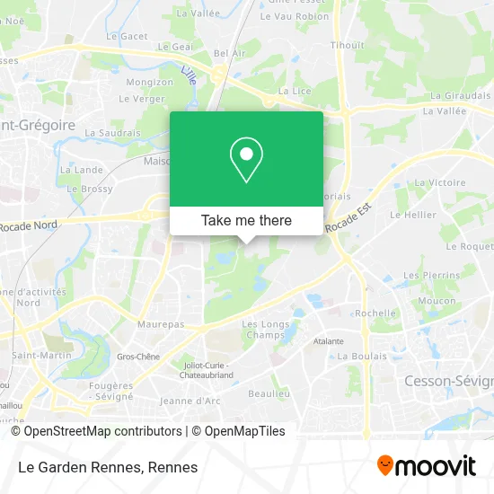 Le Garden Rennes map