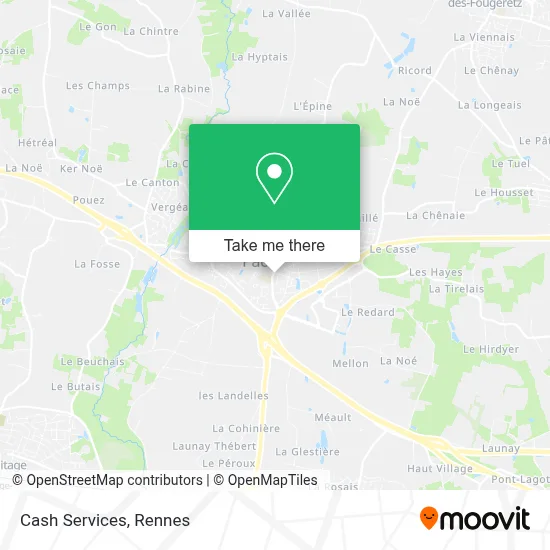 Cash Services map