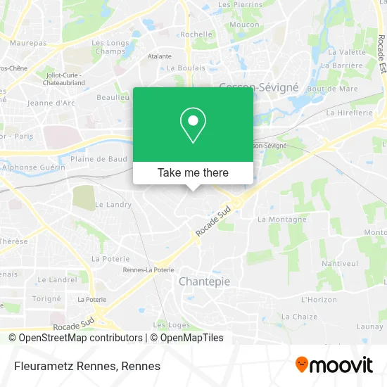Fleurametz Rennes map