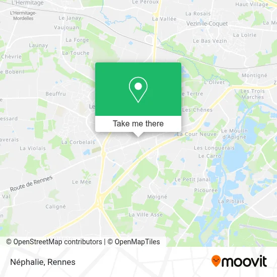 Néphalie map