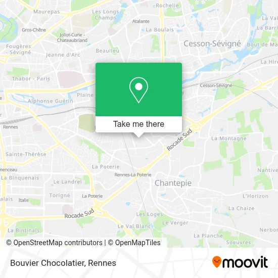 Bouvier Chocolatier map