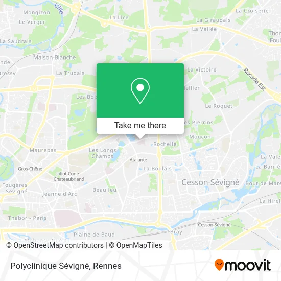 Polyclinique Sévigné map