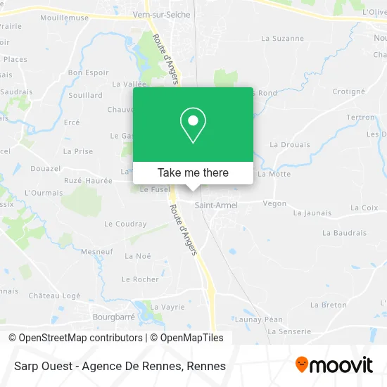 Sarp Ouest - Agence De Rennes map