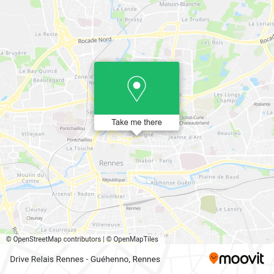 Drive Relais Rennes - Guéhenno map