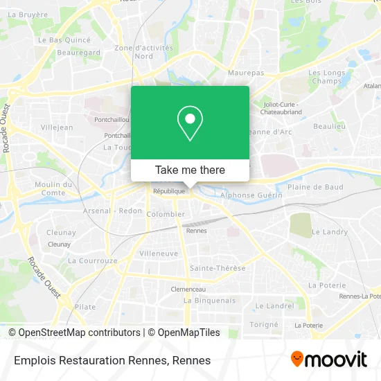 Emplois Restauration Rennes map