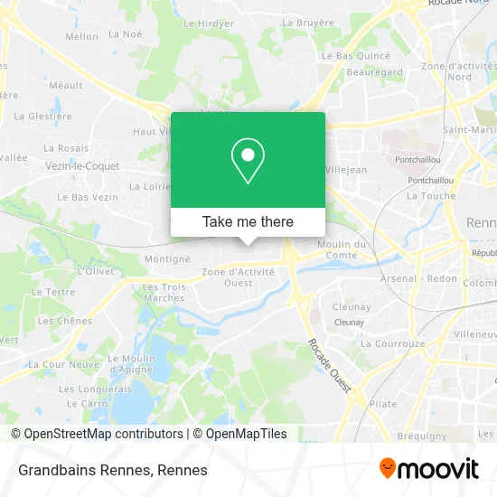 Grandbains Rennes map