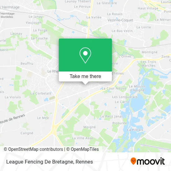 League Fencing De Bretagne map