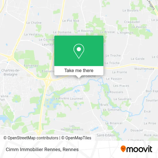 Cimm Immobilier Rennes map