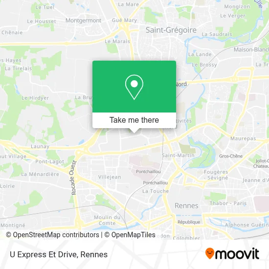 U Express Et Drive map