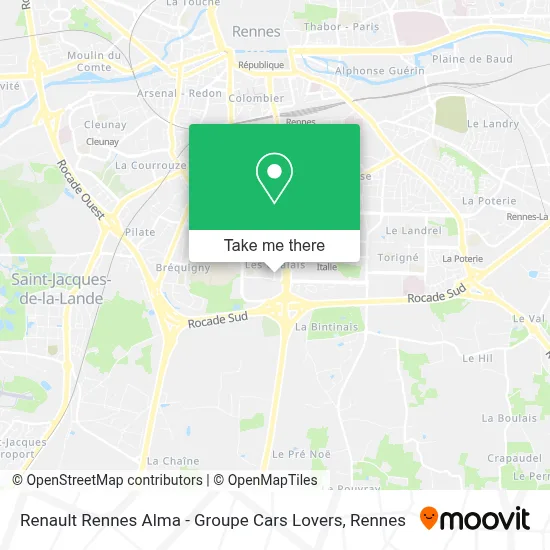 Renault  Rennes Alma - Groupe Cars Lovers map