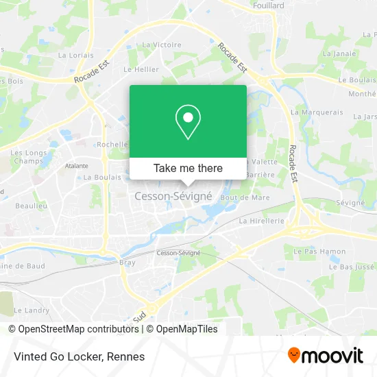 Vinted Go Locker map