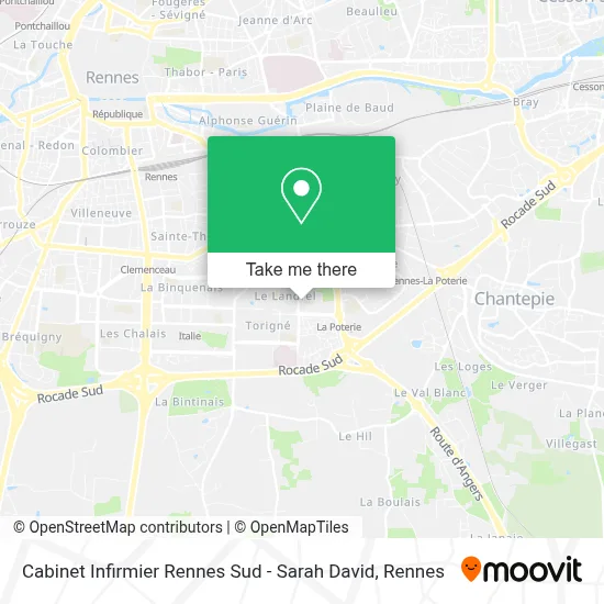 Cabinet Infirmier Rennes Sud - Sarah David map